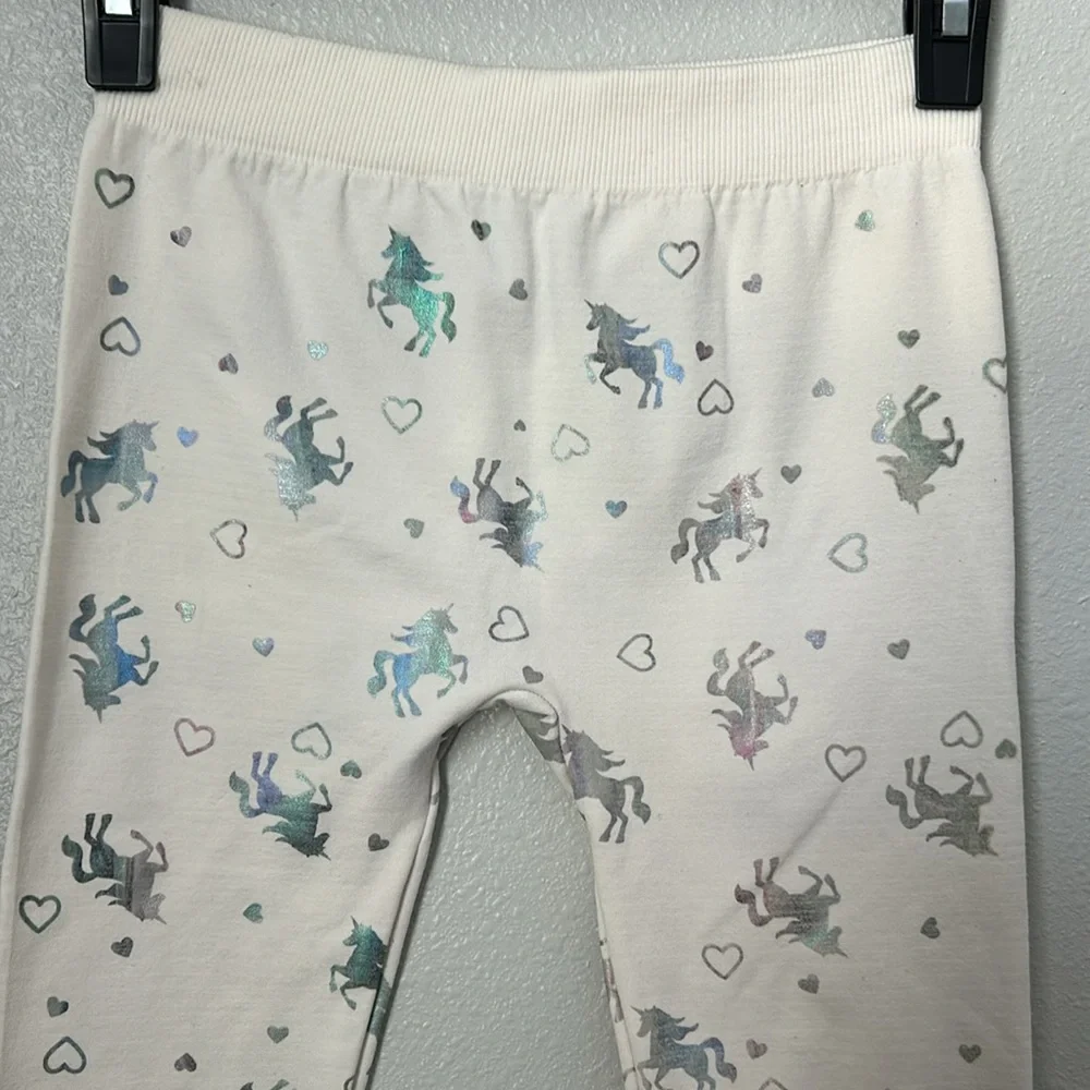Cute leggings with unicorn and heart print